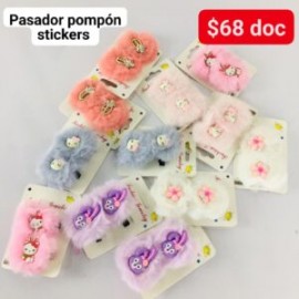 Pasador pompon stickers