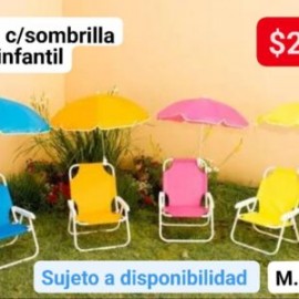 Sillita con sombrilla infantil