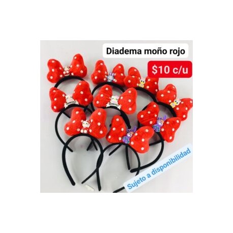 Diadema moño rojo