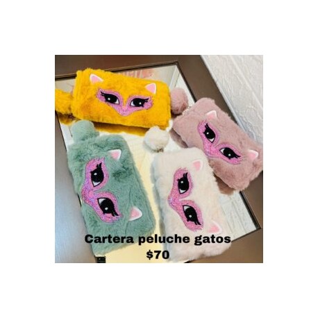 Cartera Peluche Gatos